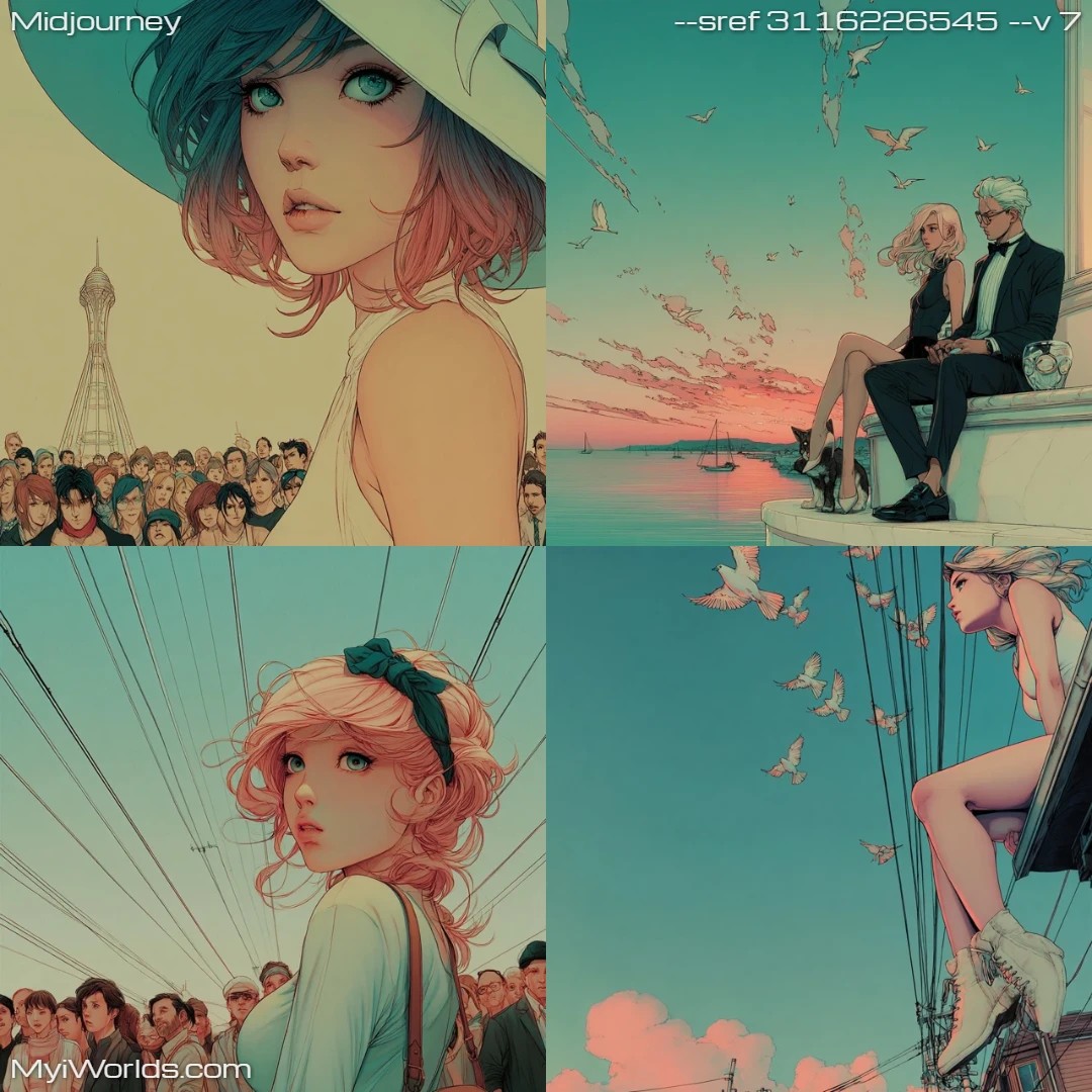 Comic art with a vibrant, detailed manga-style illustration featuring stylized characters.