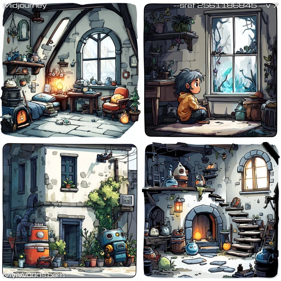 Fantastical comic book art with realistic details.