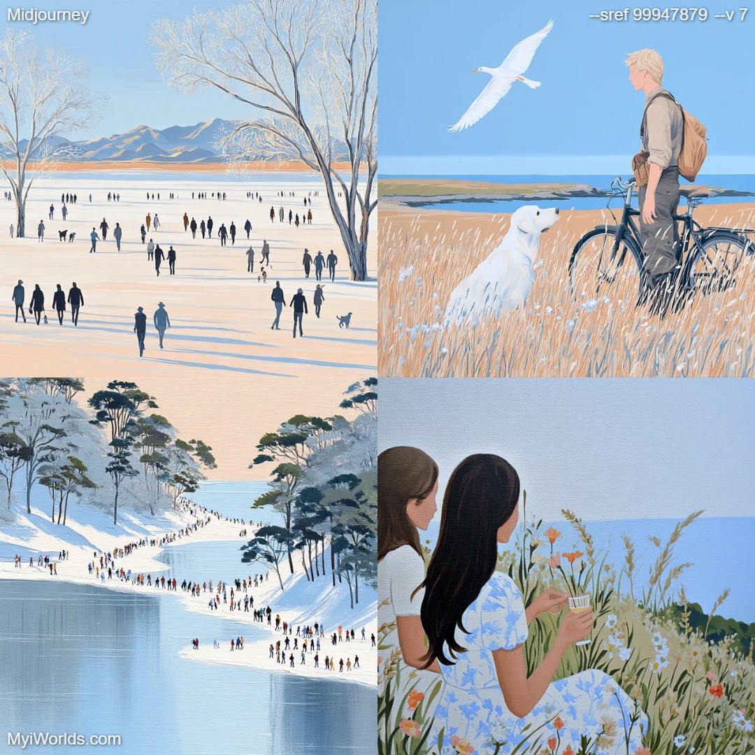 Impressionistic oil painting with warm, naturalistic lighting, featuring thick brushstrokes.