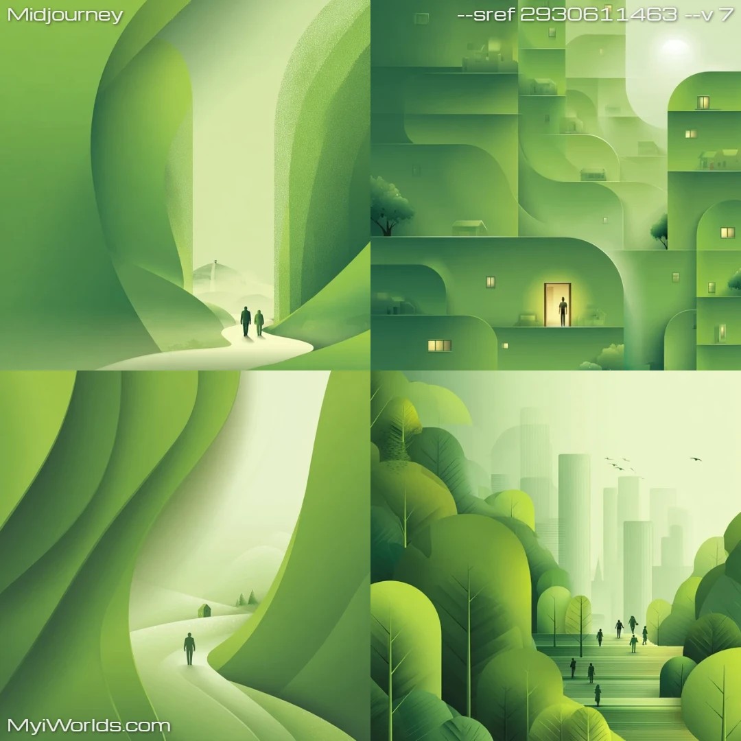 Surrealistic-digital-art-with-a-muted-palette-and-detailed-textures,-featuring-curved-geometric-forms.