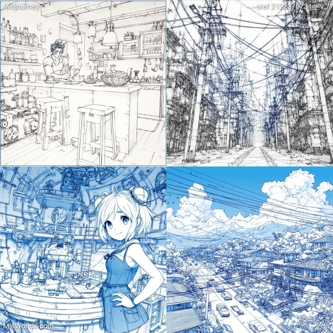 Cartoon-style black and white comic book art depicting an urban scene.