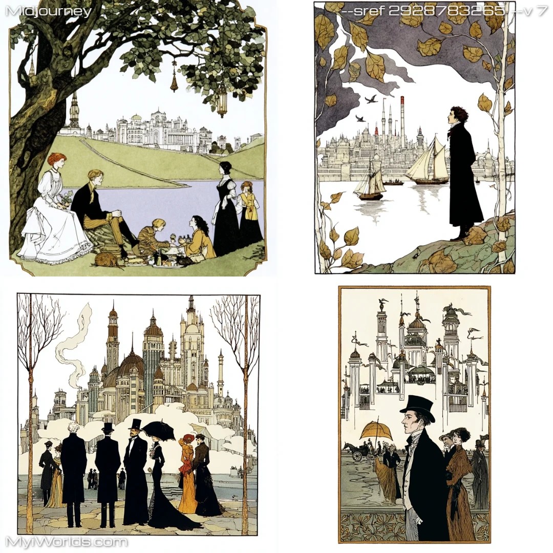 Gothic mono-color art with high contrast.