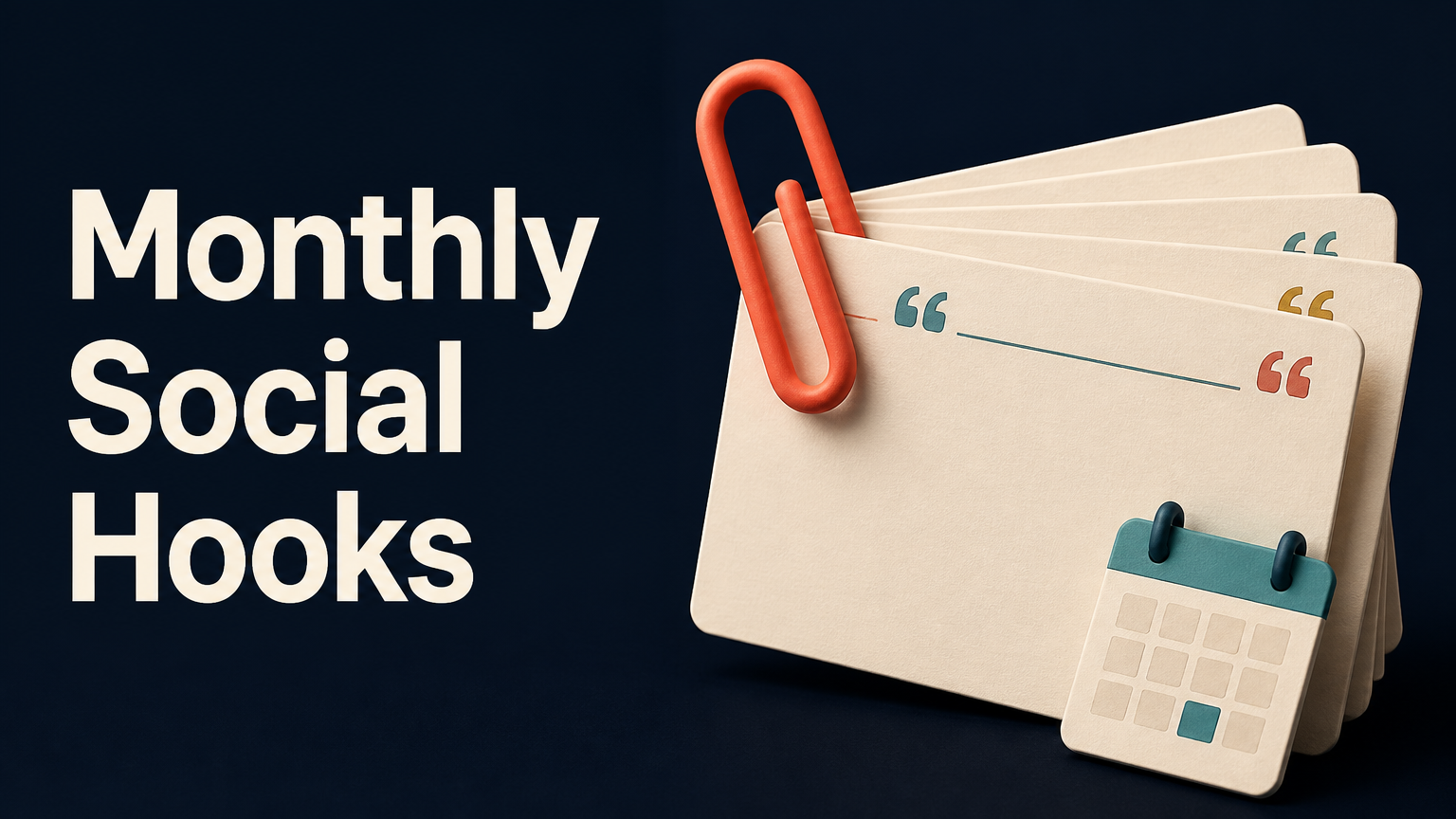 Monthly Social Hooks — Library Cover