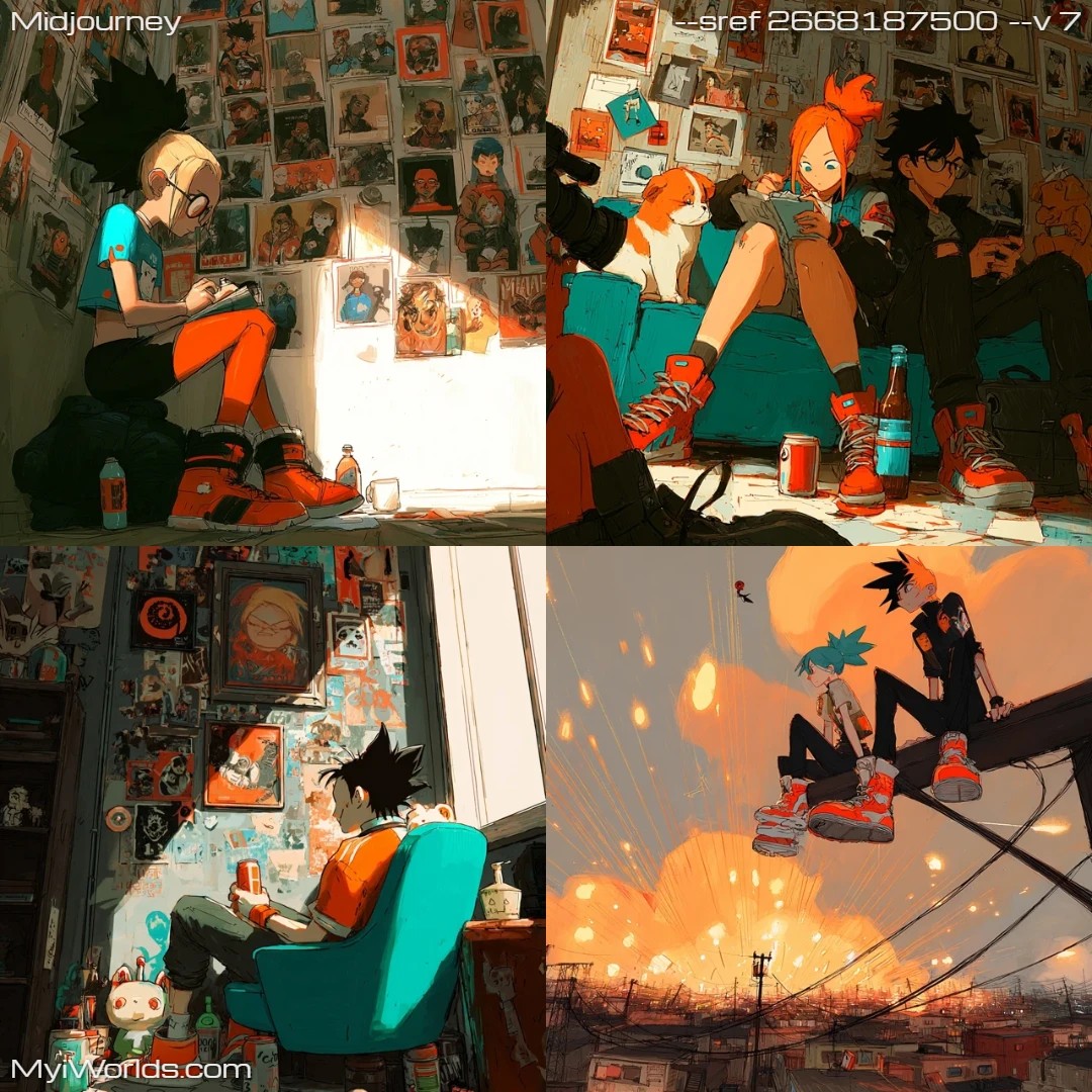 Comic-book-style-with-high-contrast-between-characters-and-background,-graphic-novel-aesthetic.