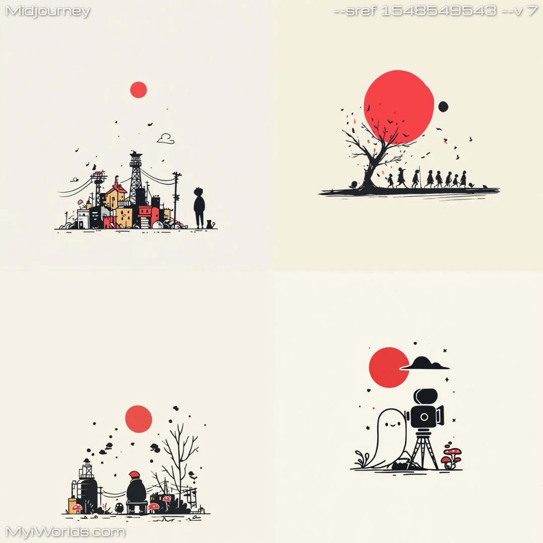 Cartoon-style-with-a-limited-flat-color-palette.