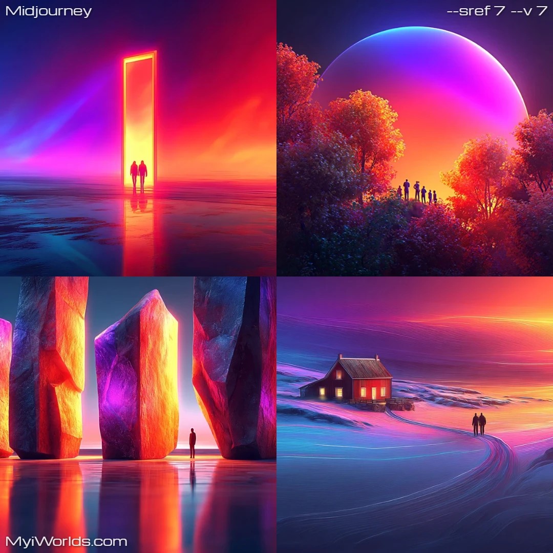 Futuristic digital art with low saturation and a surreal atmosphere.