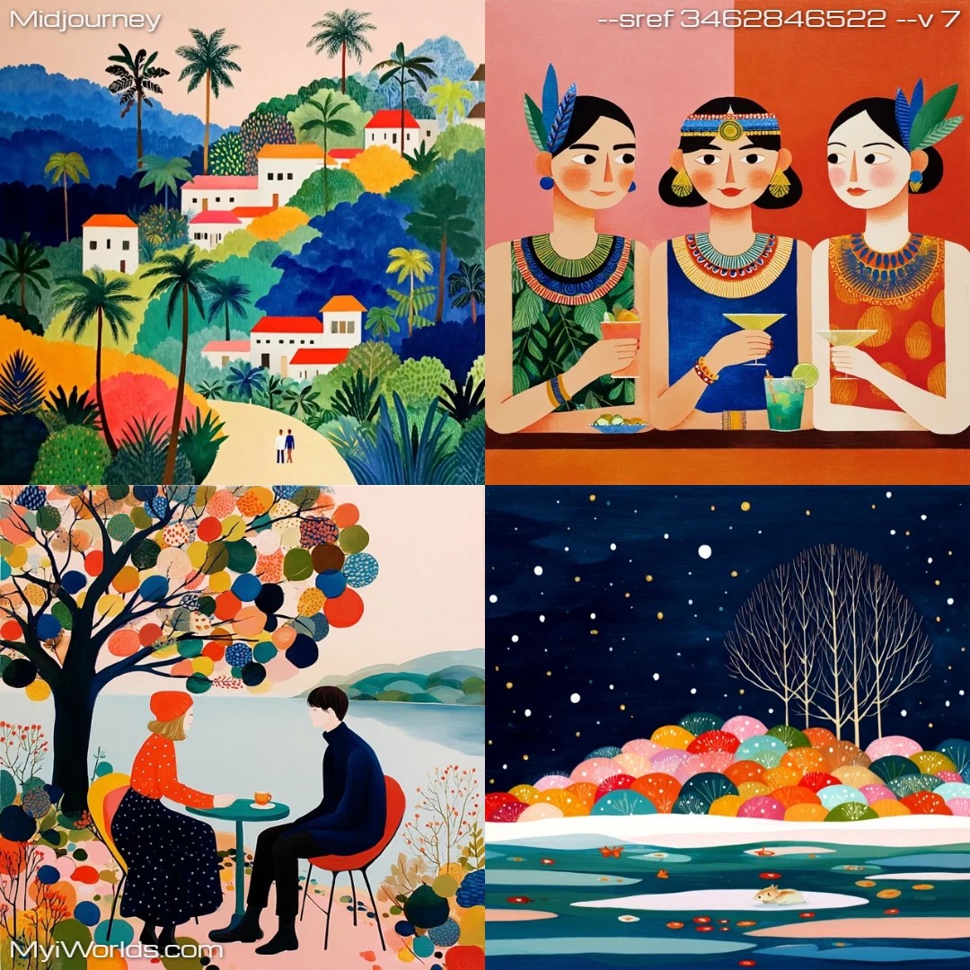 Colorful stylized illustration with a playful, expressive line.