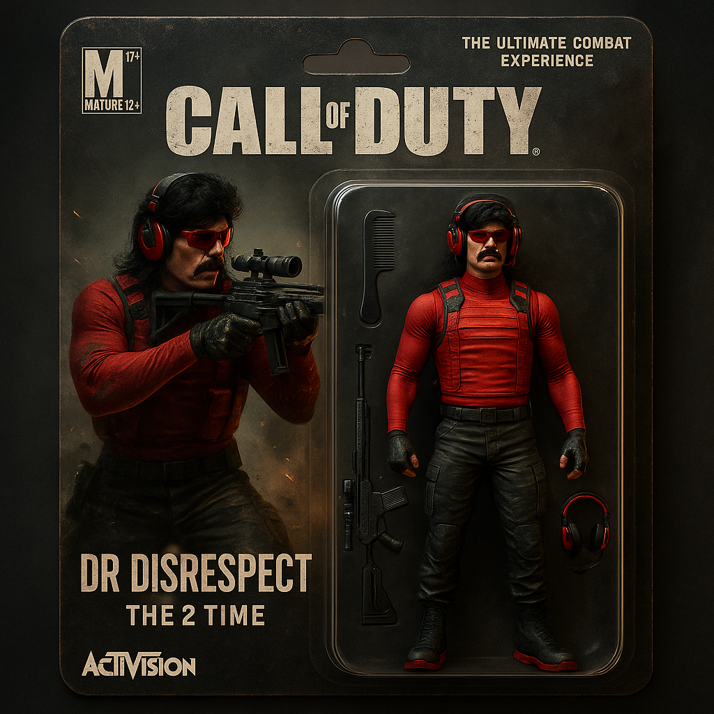 Dr Disrespect Action Figure Packaging