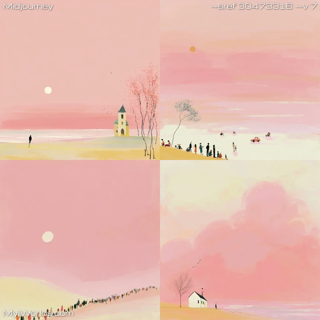 Watercolor-painting-with-soft,-warm-hues-and-nautical-atmosphere.