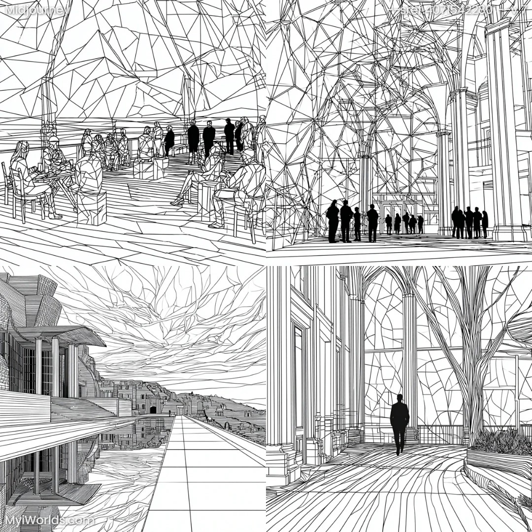 Monochromatic-abstract-representation-of-modern-architecture.