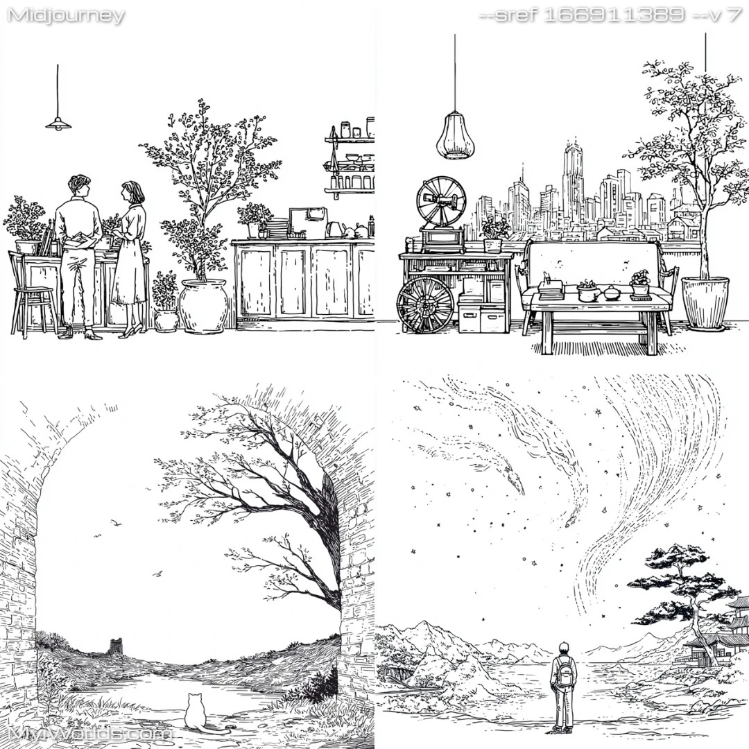 Manga-illustration-with-urban-setting,-black-and-white-artistic-style,-and-focus-on-storytelling-through-visual-cues.