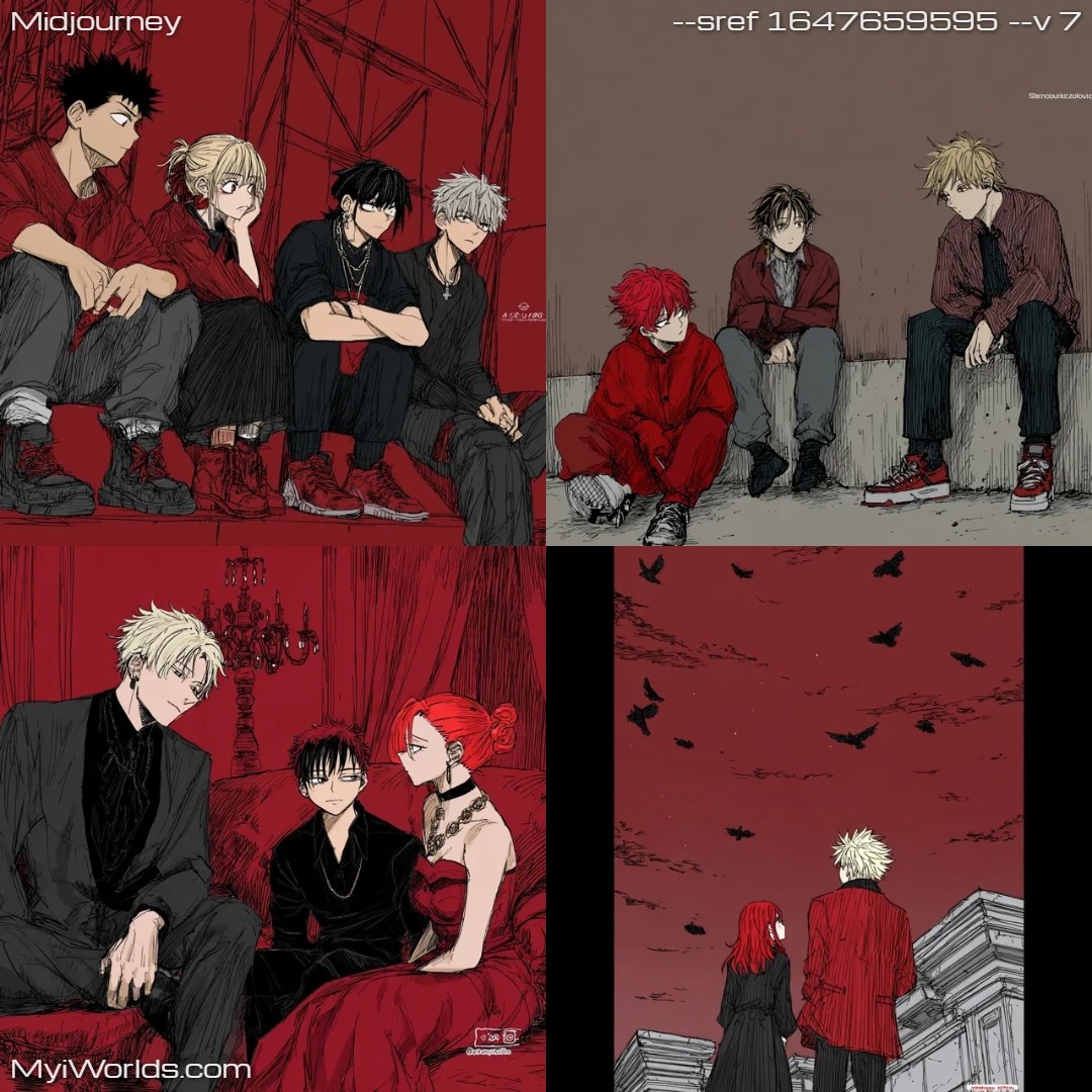 Dark-ambiance-with-red-tones,-manga-comic-style-illustration.