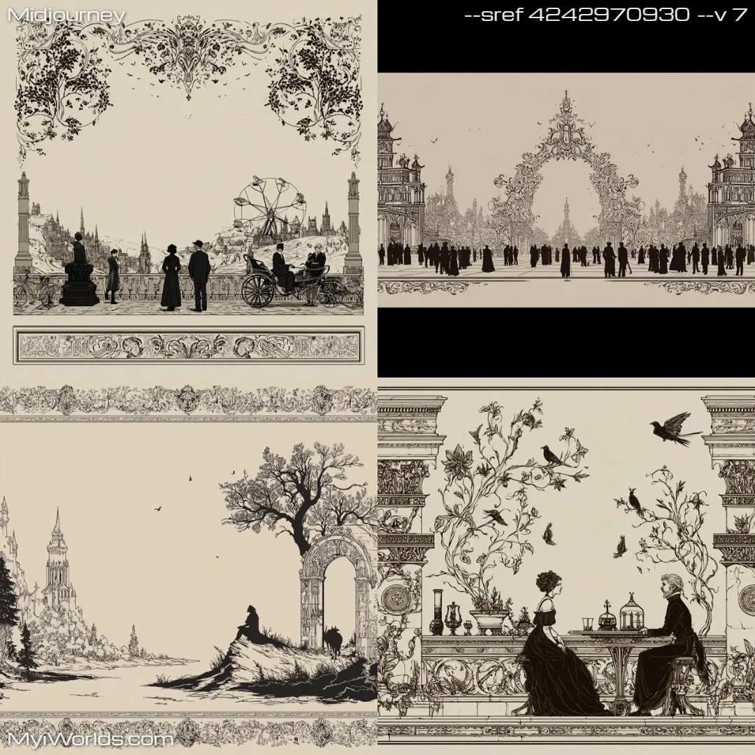 Monochromatic-digital-illustration-with-fantastical-elements-and-detailed-shading.