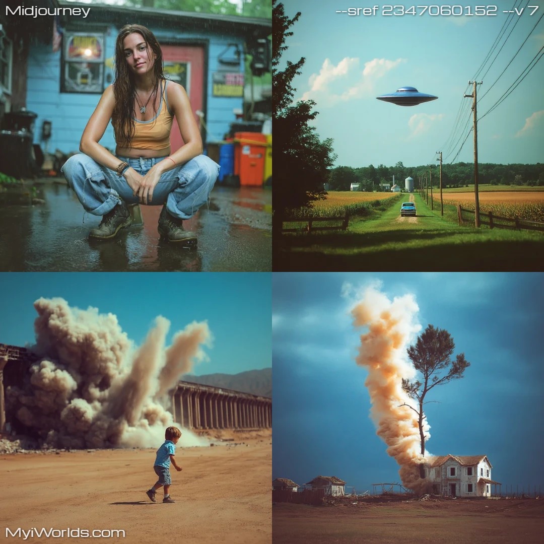Surrealistic high-contrast dystopian art.