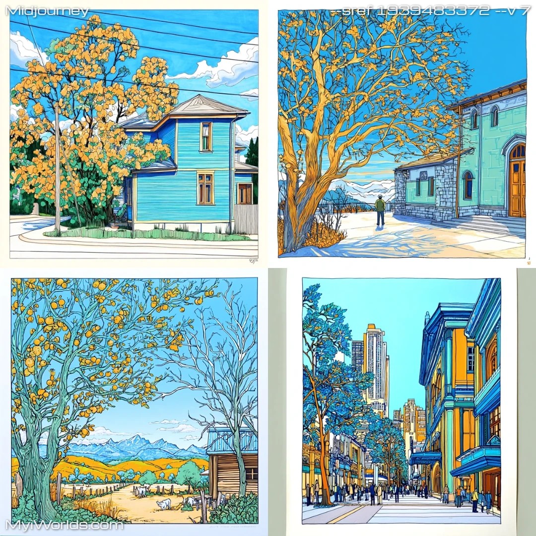 Realistic-color-illustration-depicting-a-street-scene.