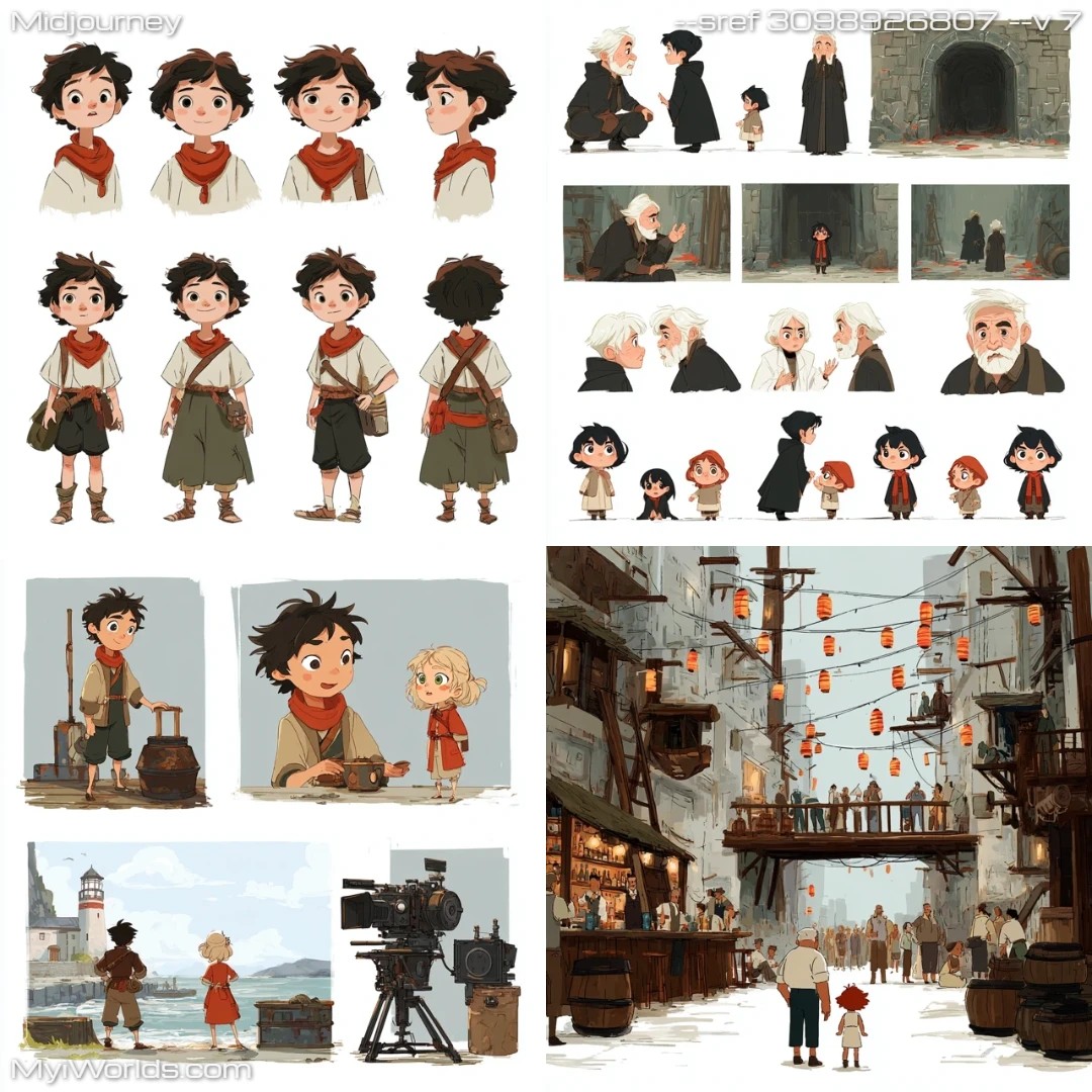 Cartoon style with lightly detailed characters in warm, colorful tones.
