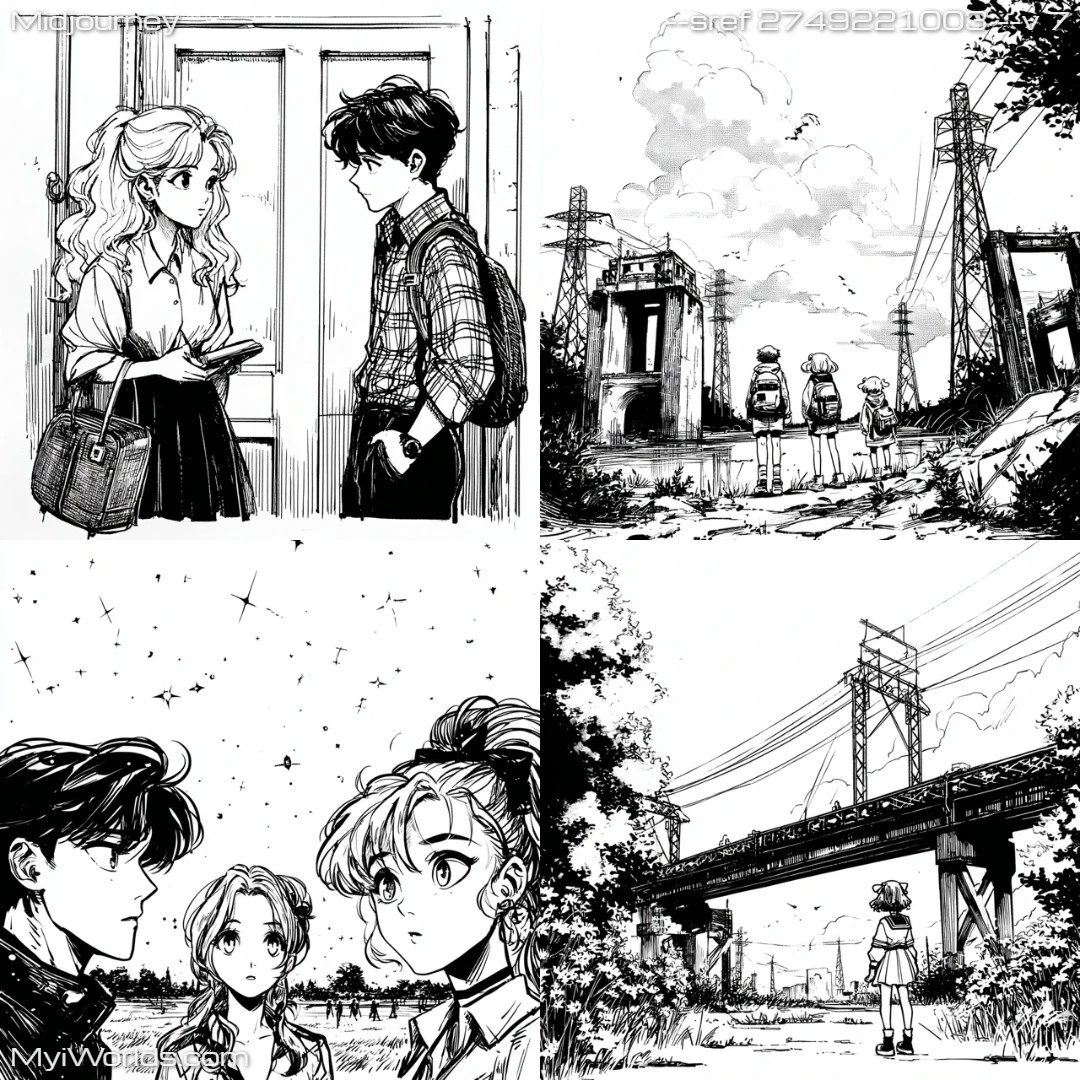 Monochrome-realism-with-a-textured-comic-style.