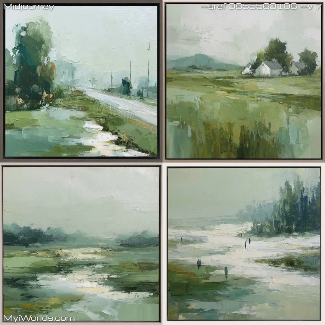 Expressionist-painting-with-a-limited-palette,-characterized-by-thick-brushstrokes.