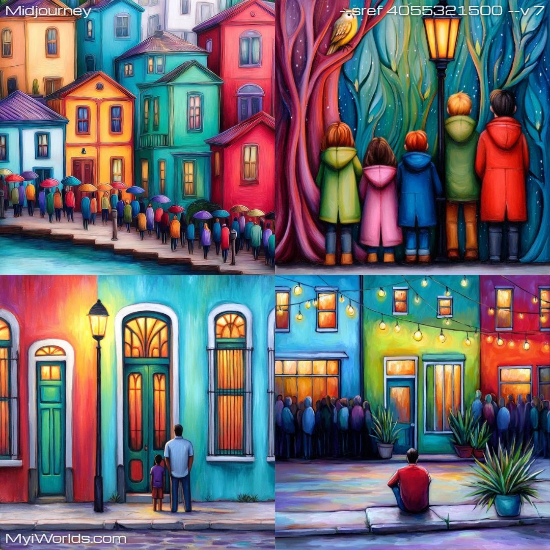Post-Impressionistic-art-with-vibrant,-colorful-lighting-and-textured-surfaces.