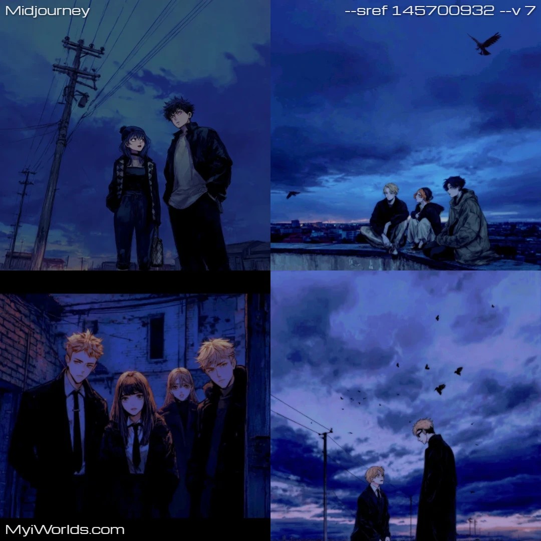 Manga-inspired-silhouette-with-dramatic-urban-night-lighting.