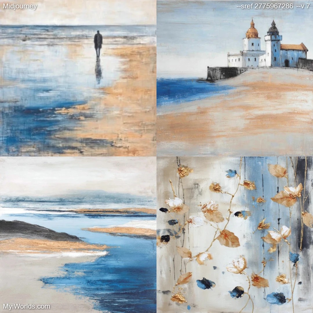 Realistic painting with a palette knife application technique, evoking a moody, atmospheric setting.