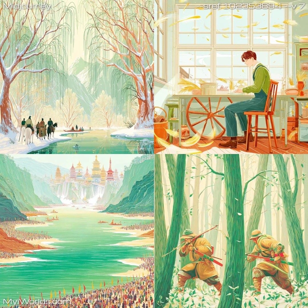 Fantasy cartoon realism with wooden texture and warm, magical lighting.