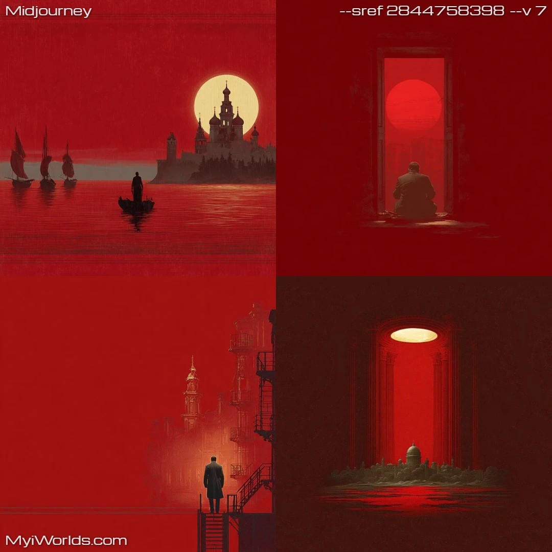 Gothic art with muted colors, emphasizing atmosphere through texture and lighting.
