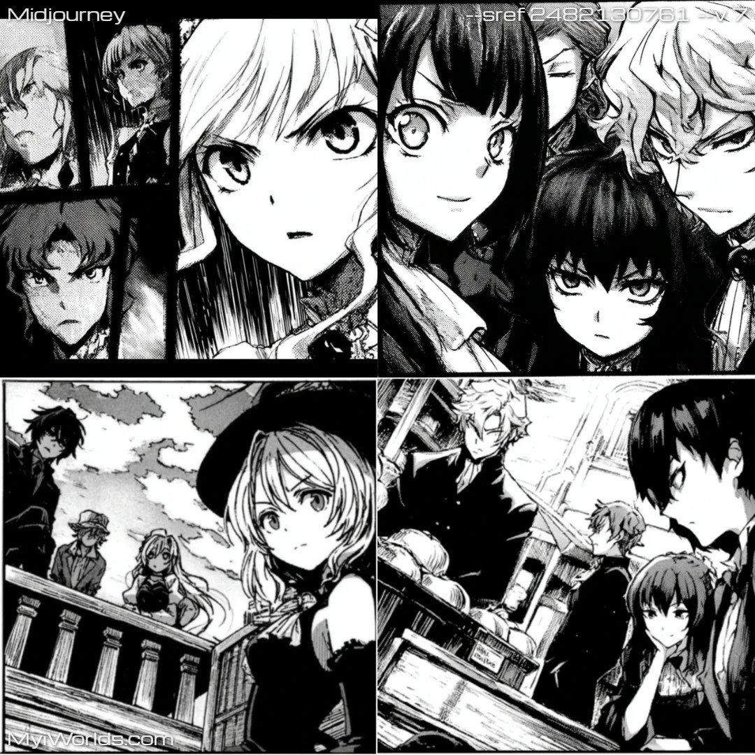 High-contrast-black-and-white-comic-art-with-panel-based-compositions.