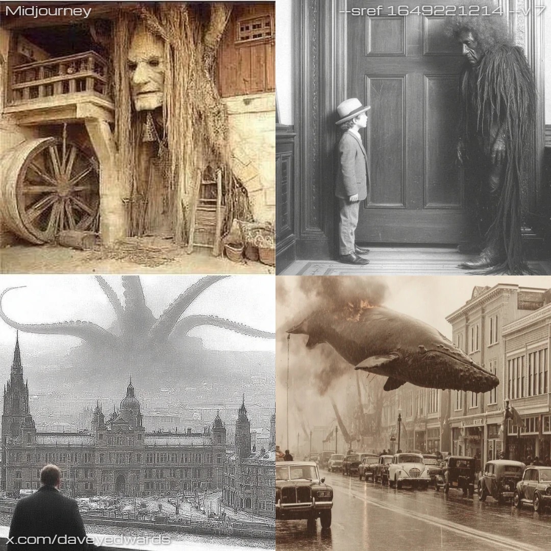 Historical comic book with black and white futuristic elements.