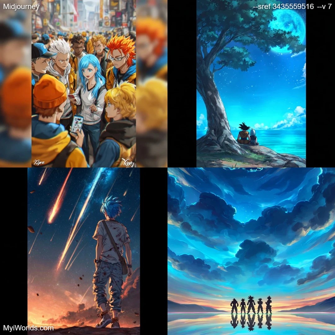 High contrast digital art with anime-inspired character design.