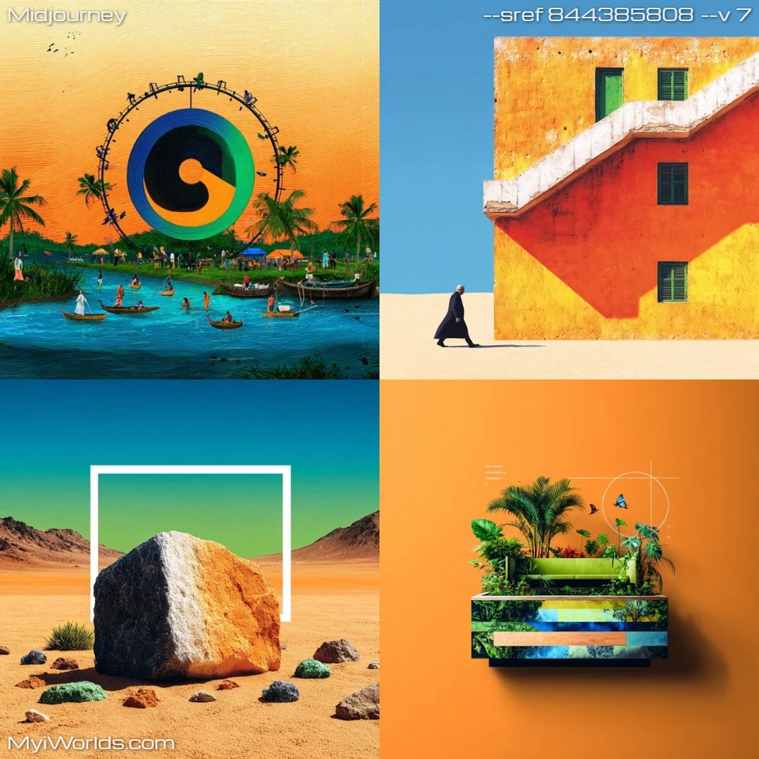 Graphic design in an isometric view with high contrast and flat colors.