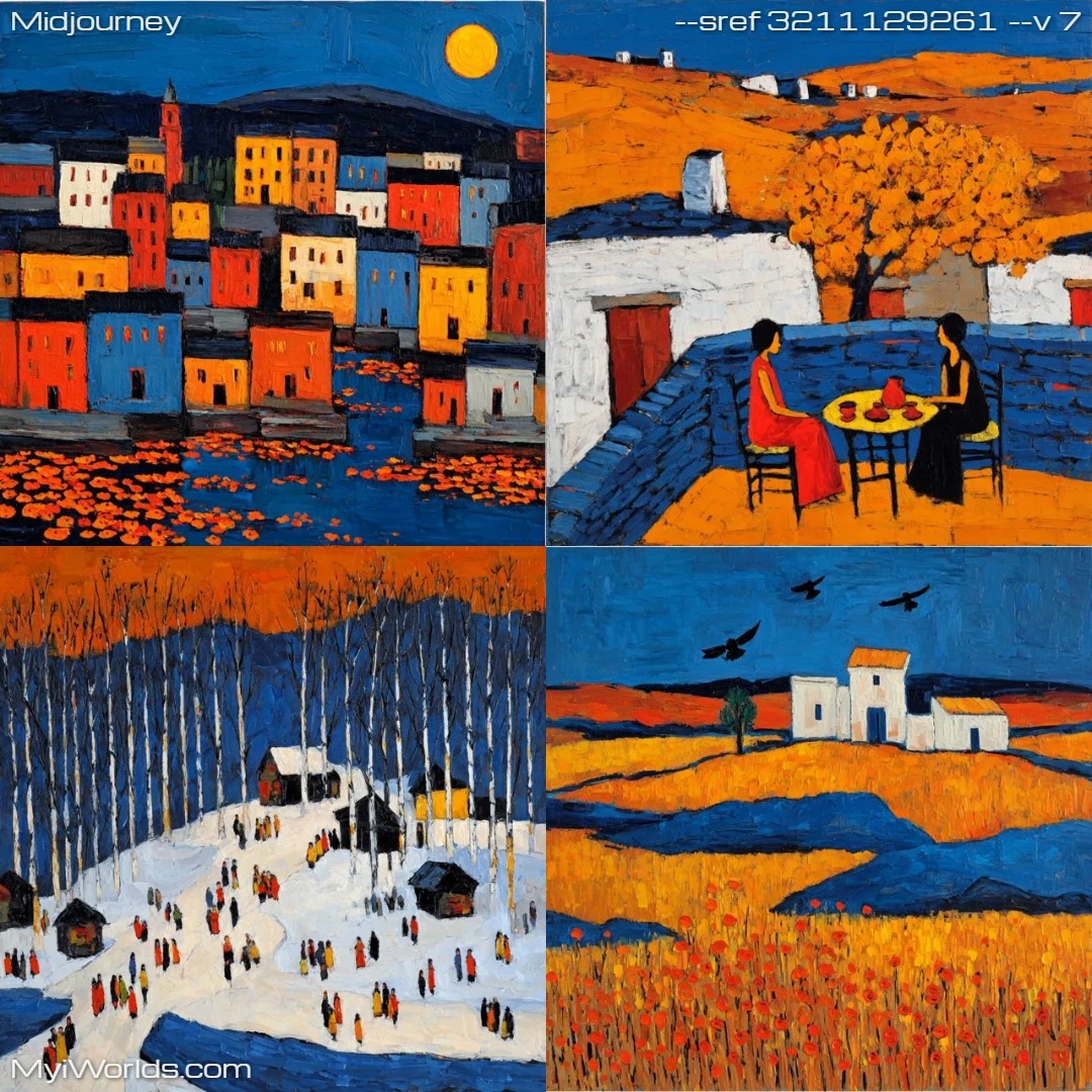 Expressionist oil painting with bold brushstrokes and dramatic lighting.