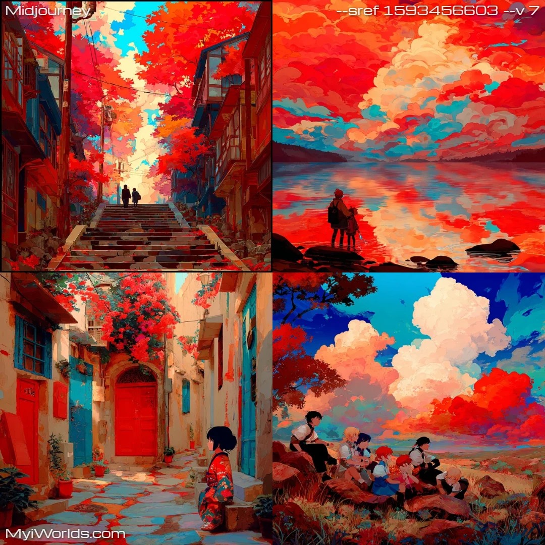 Stylized, limited-palette comic art with strong lines and contrasting colors.
