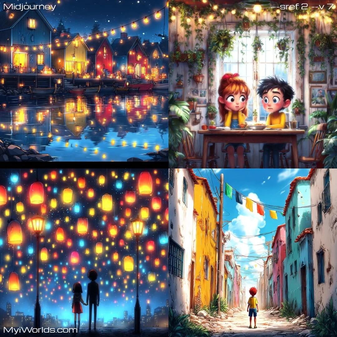 Cartoon digital art with lighting effects in a stylized, atmospheric manner.