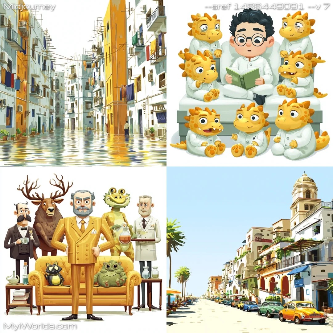 Cartoon illustration in a flat style with vibrant colors.