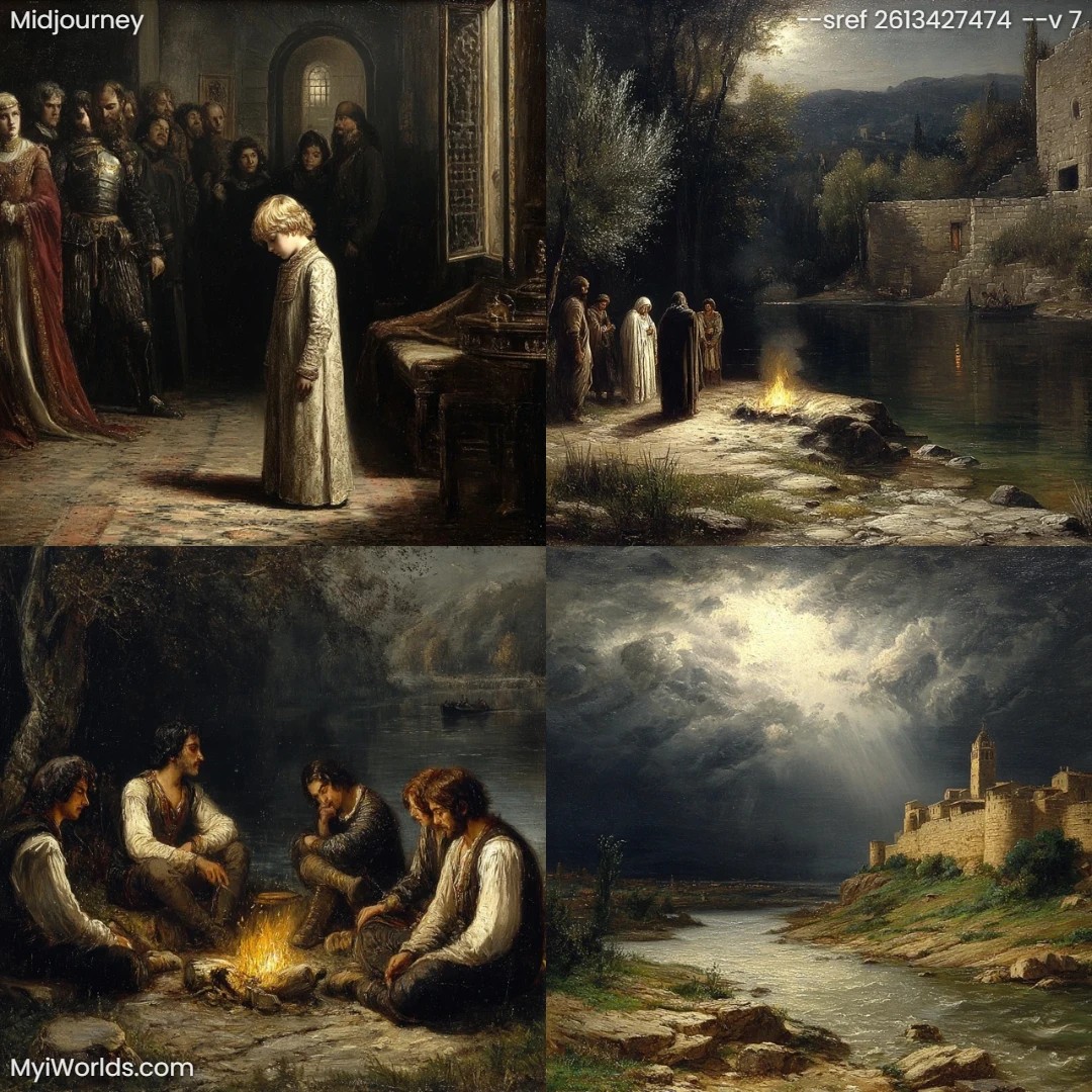 Romantic-classical-art-with-a-warm,-classical-light-source-from-above-and-earth-tones-dominating-the-palette.