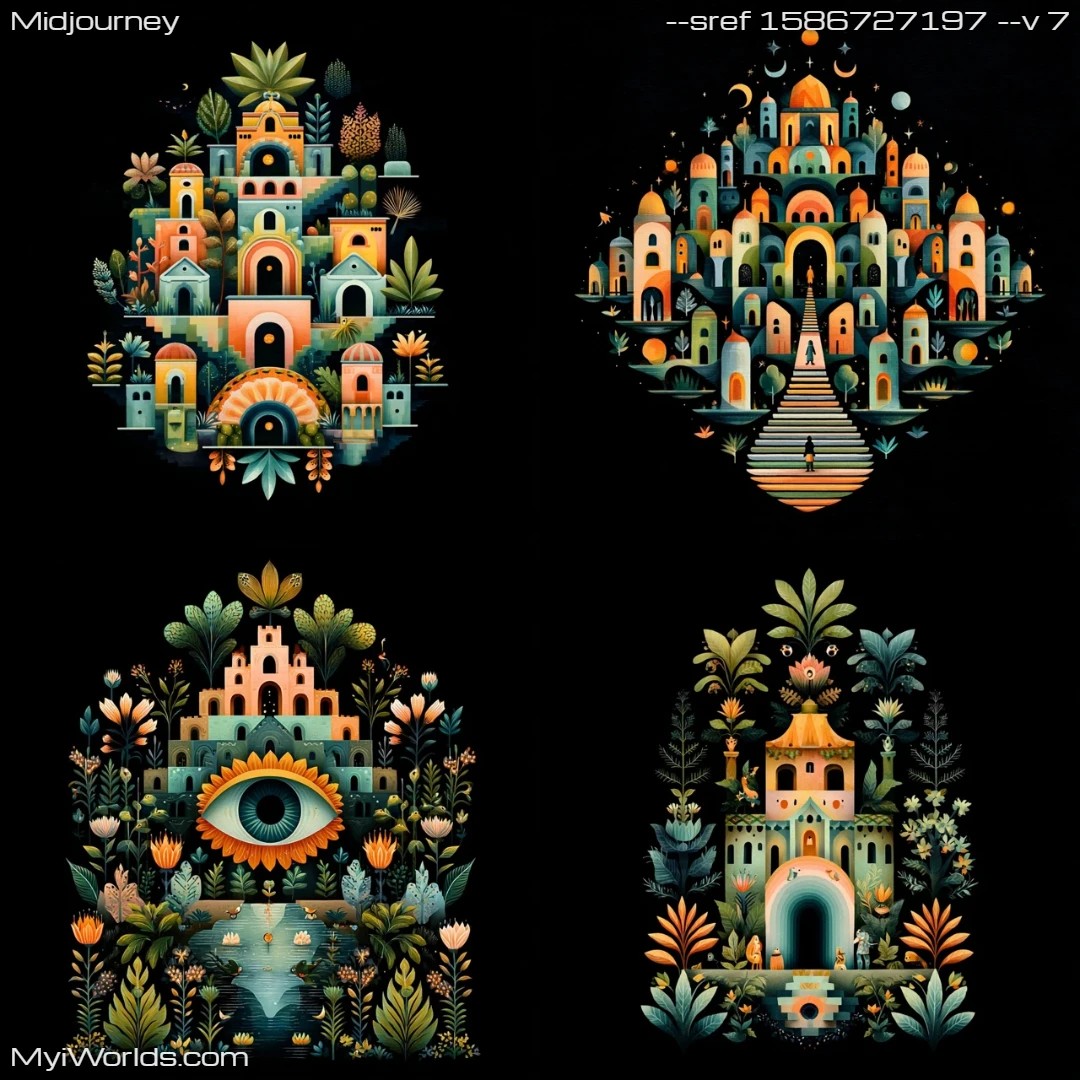 Surrealistic-stained-glass-artwork-with-vibrant,-fantastical-colors-and-whimsical-design.