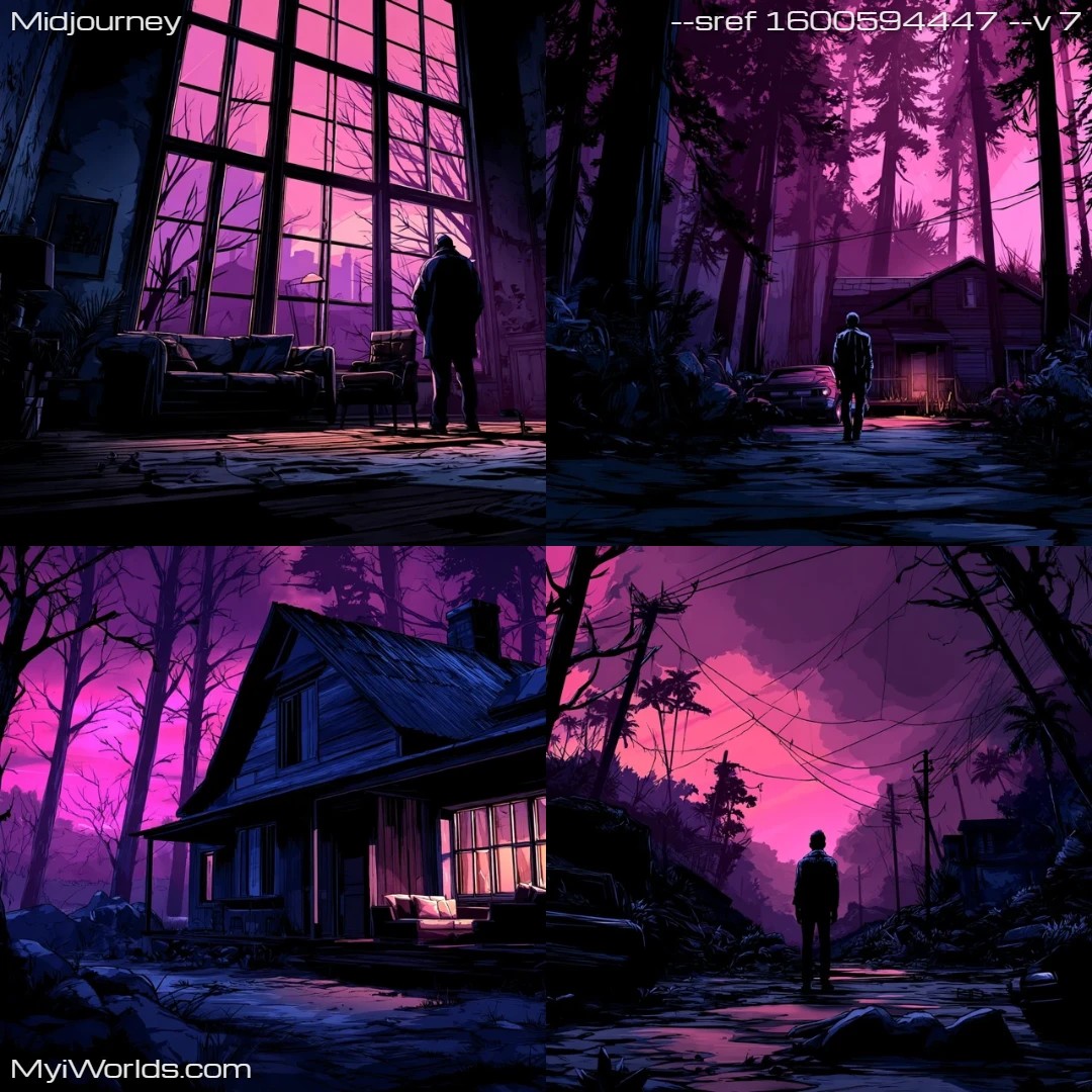 Photorealistic-artwork-with-a-dark,-ambient-atmosphere-set-in-a-forest.