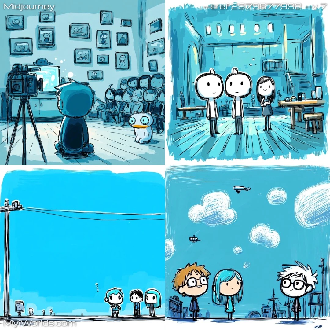 Cartoon-line-art-with-a-single-light-source-from-left,-stylized-for-comic-effect.