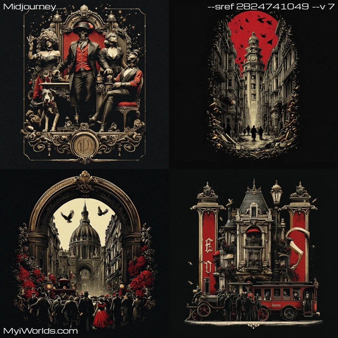 Digital-art-with-high-contrast,-featuring-fantasy-steampunk-elements.