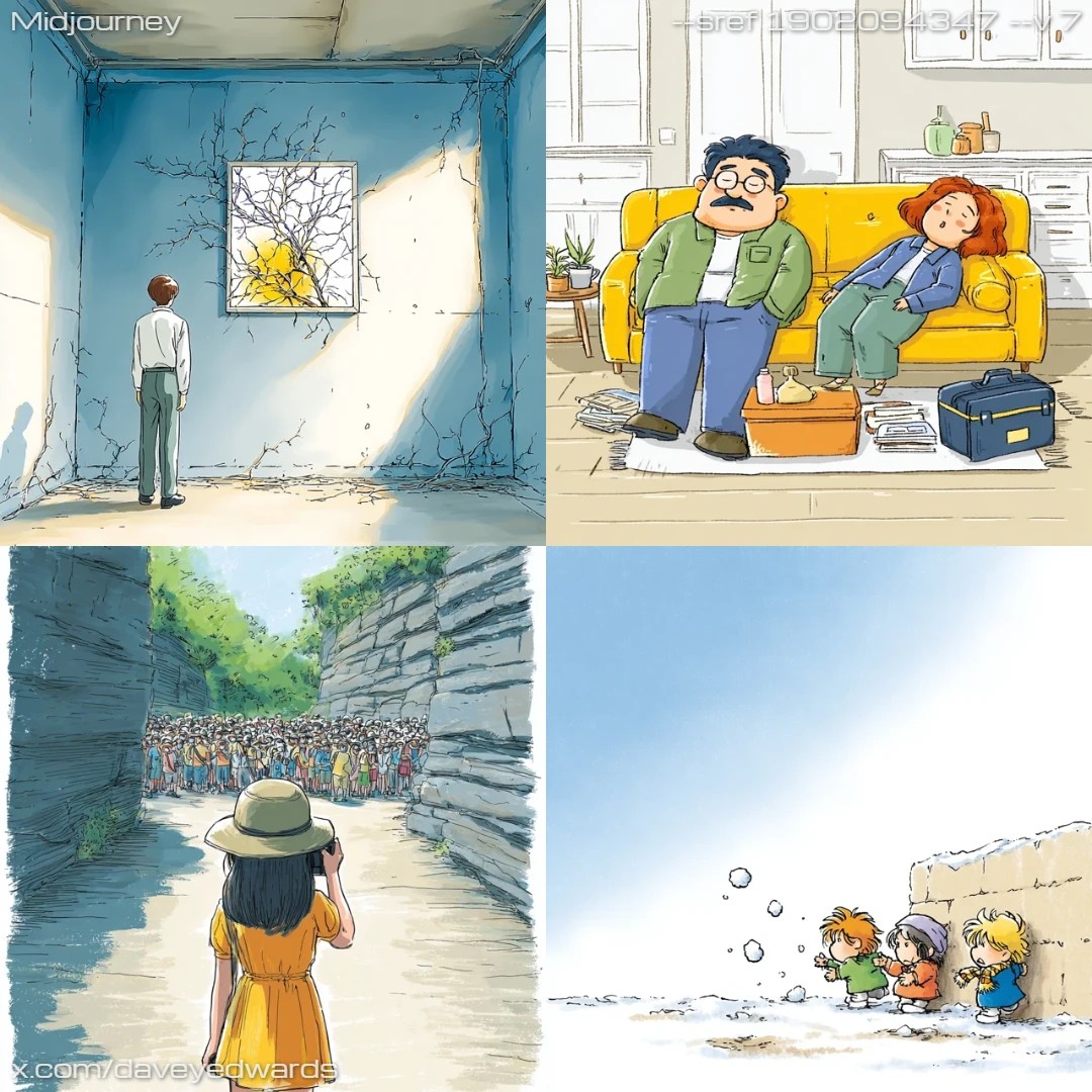 Cartoon illustration with flat colors and a stylized aesthetic, reminiscent of comics.