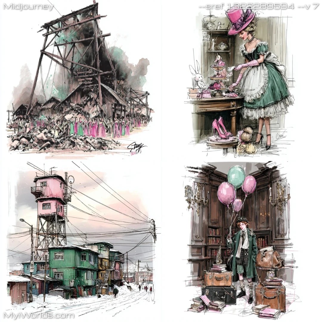Realistic digital art with detailed muted colors.