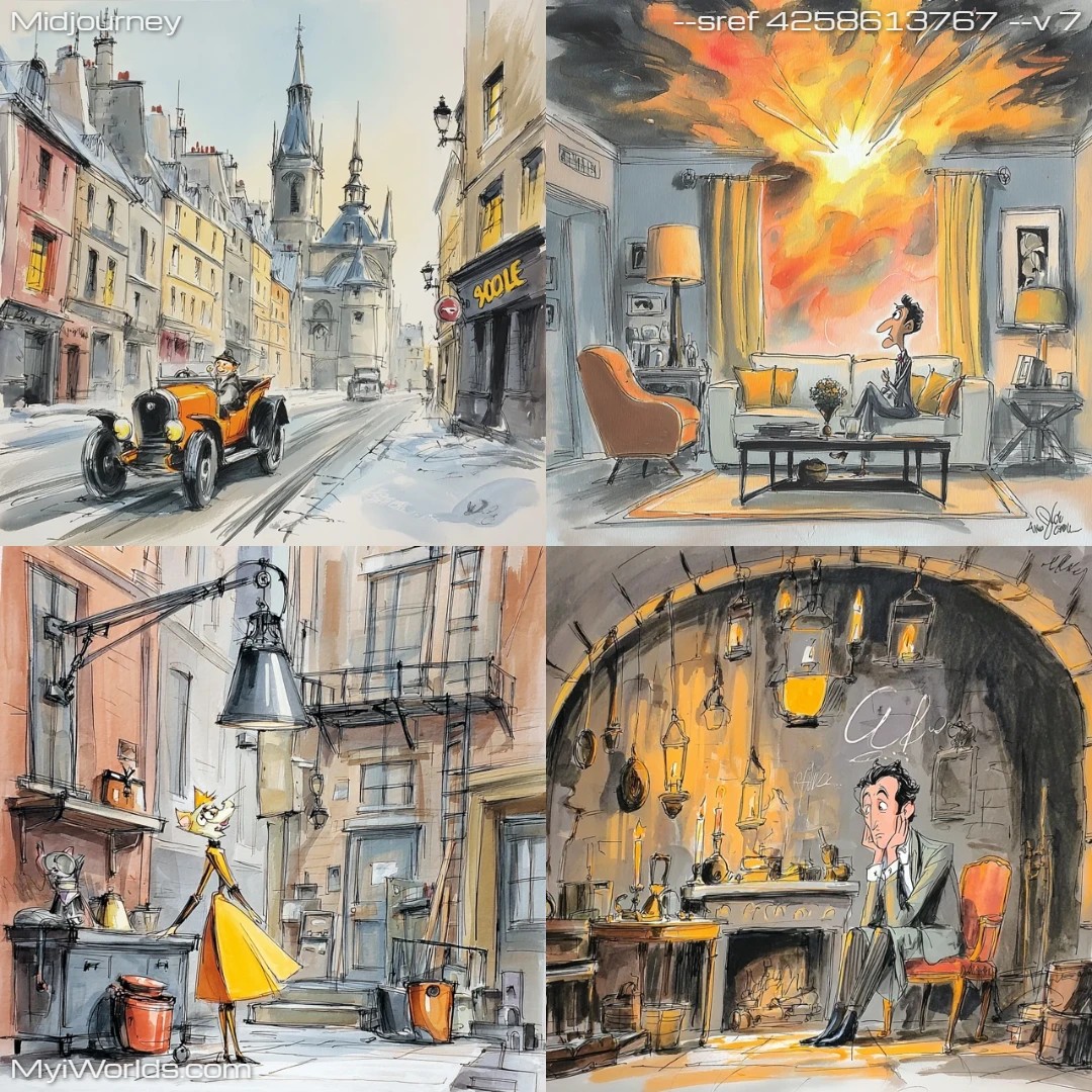 Realistic street art with muted colors.