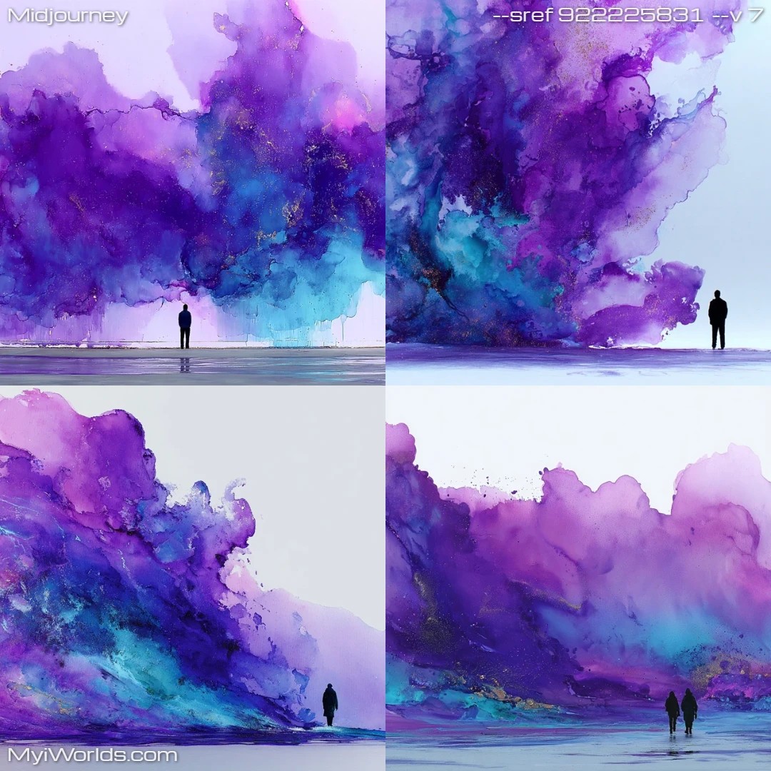 Expressionistic-landscape-painting-with-a-textured,-cool-toned-color-palette.