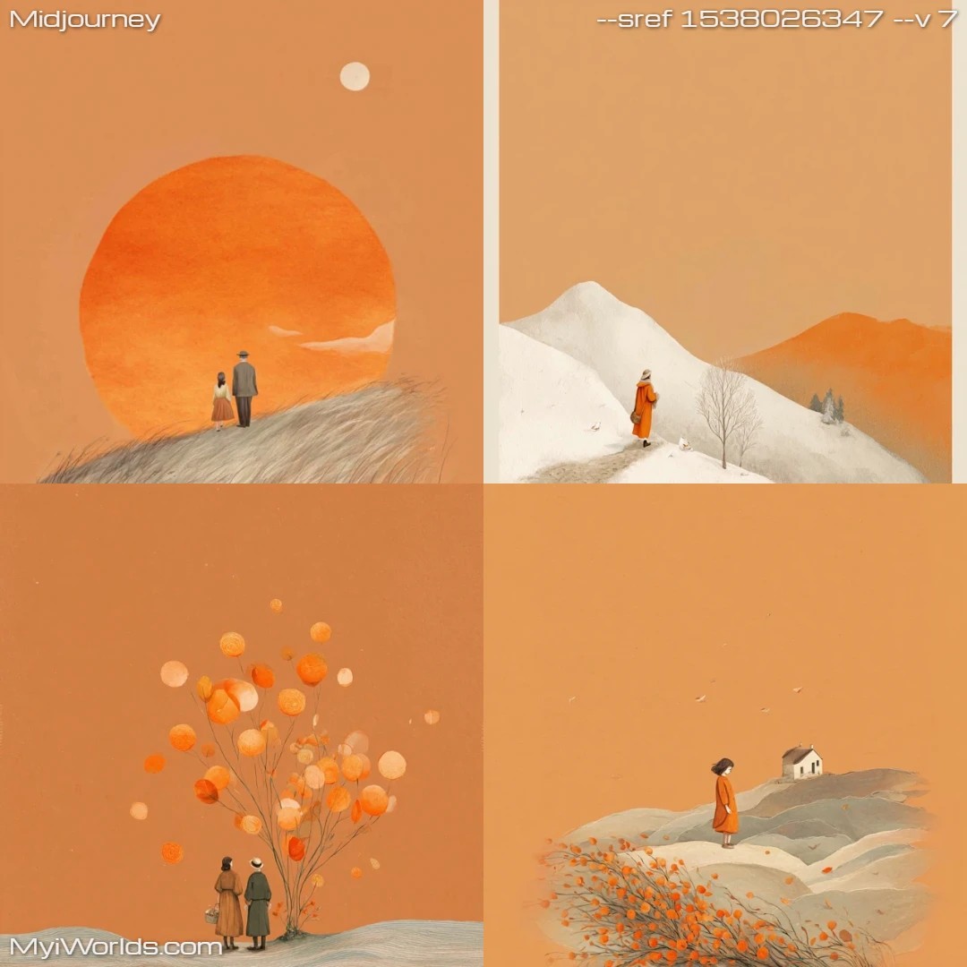 Watercolor-art-with-a-minimal-color-palette,-creating-a-soft-focus-mood-and-simple-composition.