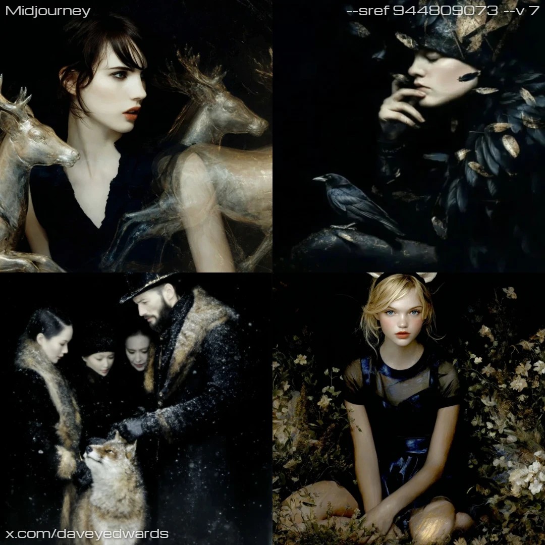 Gothic art with high contrast, dark tones, and intricate textures.