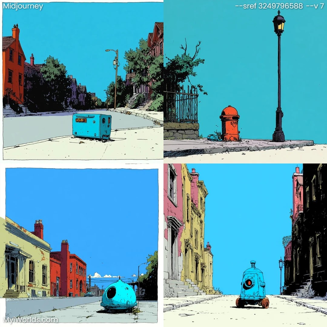 Cartoon-style-illustration-with-blue-tones-depicting-an-urban-scene-with-high-contrast.