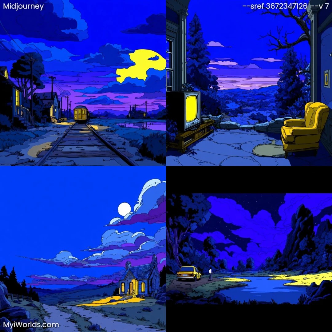 A-digital-narrative-driven-piece-with-a-limited-color-palette,-focusing-on-landscape-and-sky-elements.
