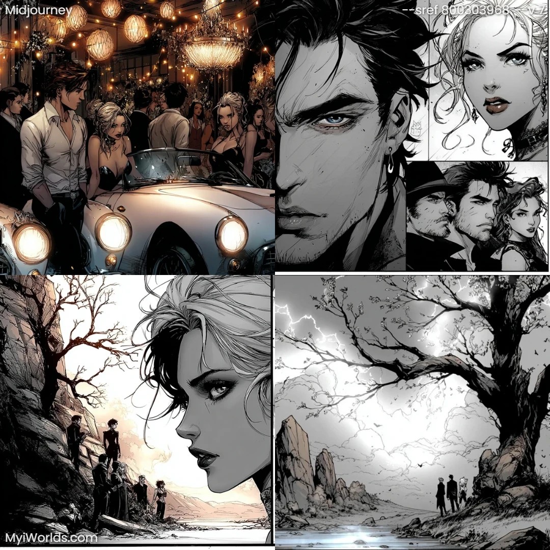 Comic-Book-Art-with-high-contrast,-vibrant-colors-and-dynamic-action-poses.