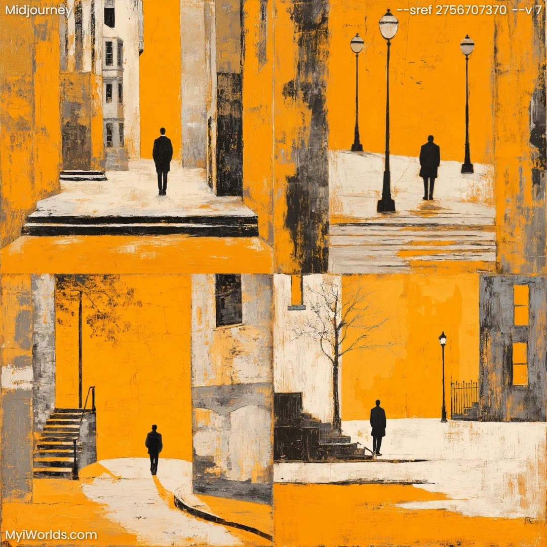 Urban-oil-painting-with-muted-sepia-tones-and-an-emphasis-on-texture-and-line.